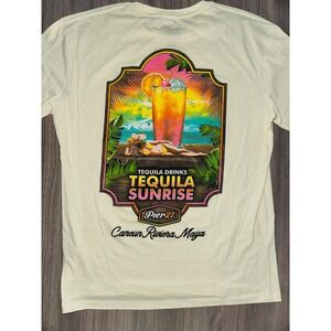 Pier 27 Tequila Sunrise Graphic T-Shirt Relaxed Fun‎ Beach Wear